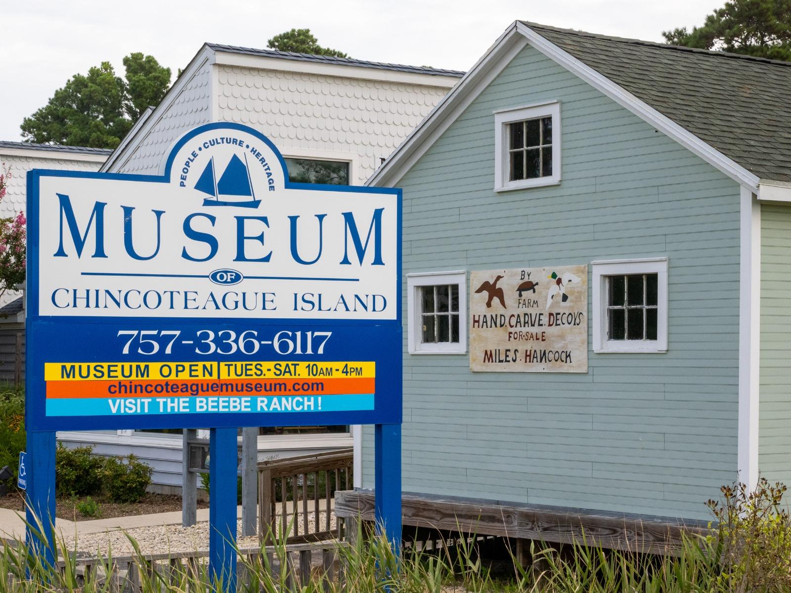 Front sign of Museum of Chincoteague Island